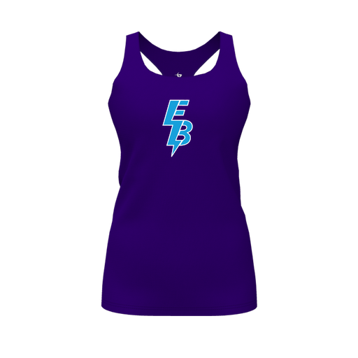 [FT0TRBPP-FYS-LOGO1] Decker Racerback Tank Top (Female Youth S, Purple, Logo 1)