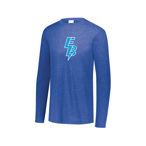 [FTLCUBRY-AXS-LOGO1] Decker Men's Tri-Blend T-Shirt - Long Sleeve (Adult XS, Royal, Logo 1)