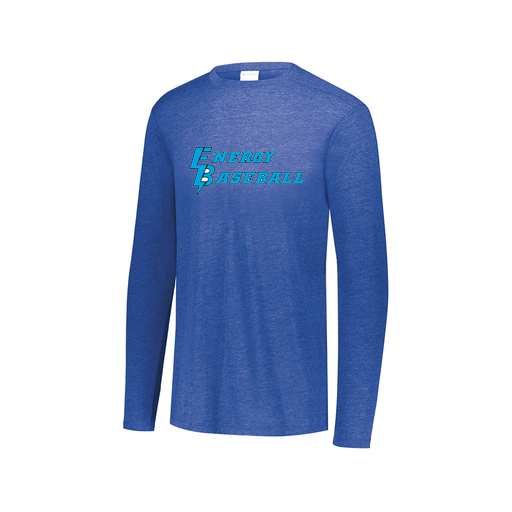 [FTLCUBRY-AXS-LOGO2] Decker Men's Tri-Blend T-Shirt - Long Sleeve (Adult XS, Royal, Logo 2)