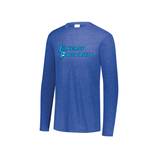 [FTLCUBRY-YS-LOGO2] Decker Youth Tri-Blend T-Shirt - Long Sleeve (Youth S, Royal, Logo 2)