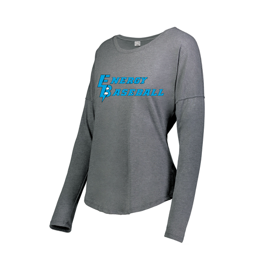 [FTLCUBGY-FAXS-LOGO2] Decker Women's Tri-Blend T-Shirt - Long Sleeve (Female Adult XS, Gray, Logo 2)